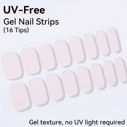 UV-Free Gel Nail Strips - Real Gel Texture (Classic Edition 16 Tips)