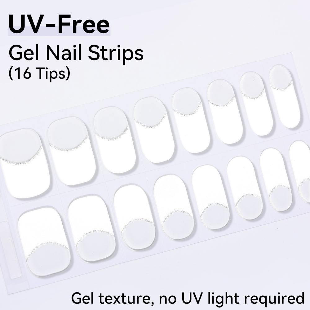UV-Free Gel Nail Strips - Real Gel Texture (Classic Edition 16 Tips)