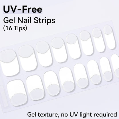 UV-Free Gel Nail Strips - Real Gel Texture (Classic Edition 16 Tips)