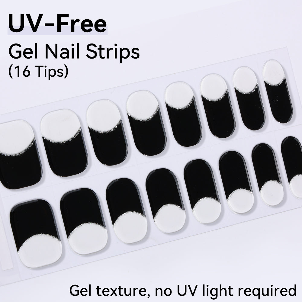 UV-Free Gel Nail Strips - Real Gel Texture (Classic Edition 16 Tips)