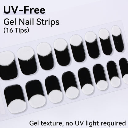 UV-Free Gel Nail Strips - Real Gel Texture (Classic Edition 16 Tips)