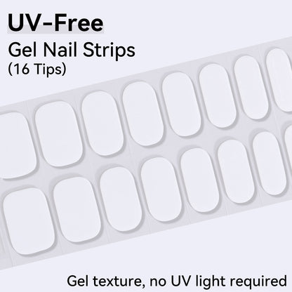 UV-Free Gel Nail Strips - Real Gel Texture (Classic Edition 16 Tips)