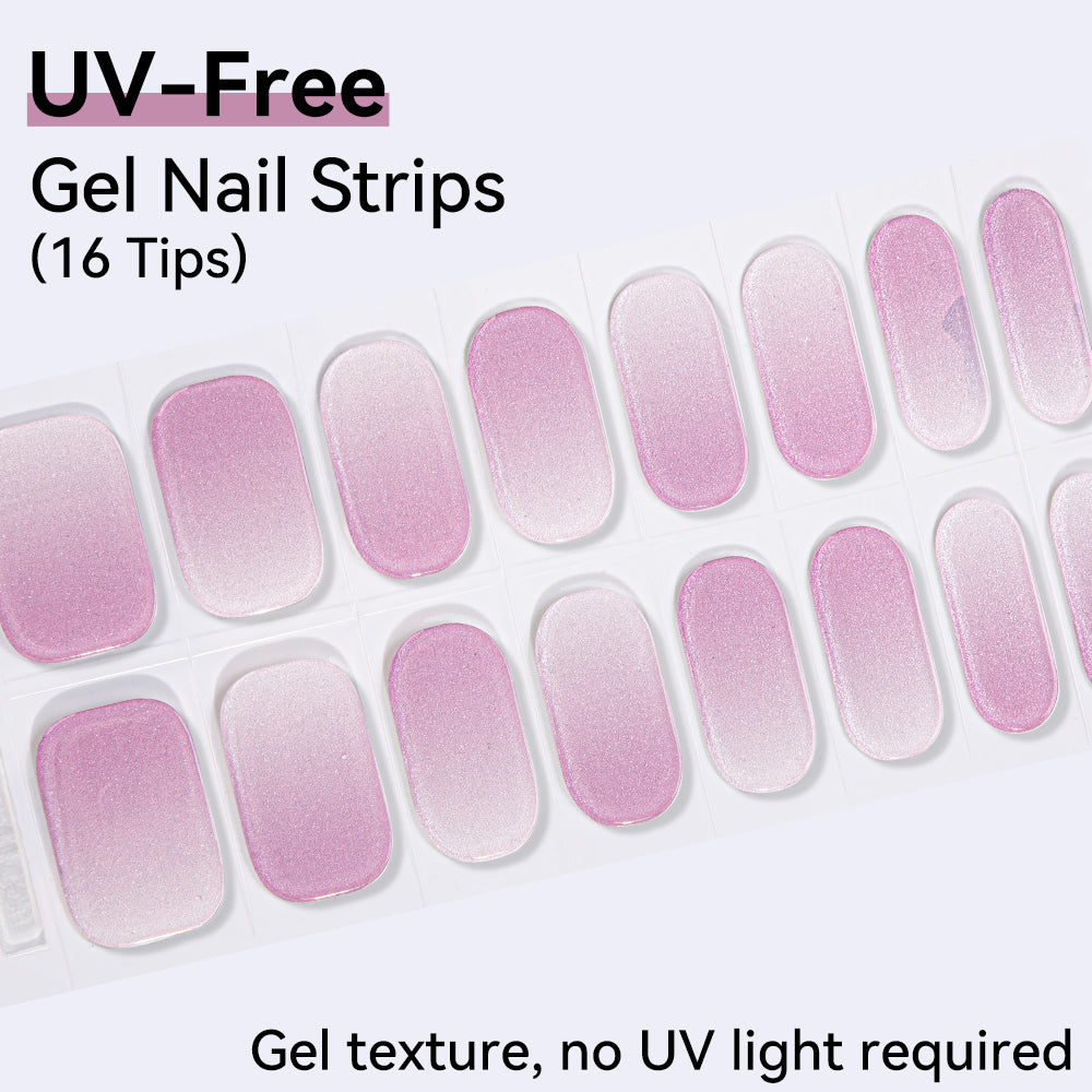 UV-Free Gel Nail Strips - Real Gel Texture (Classic Edition 16 Tips)