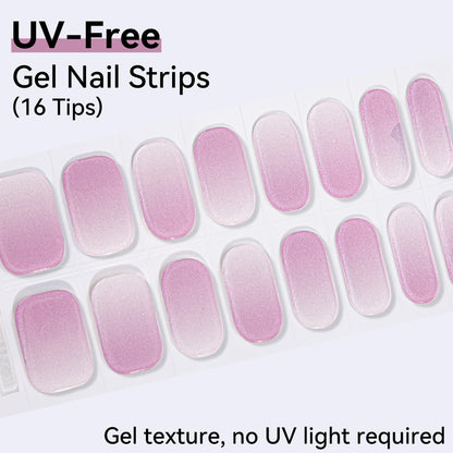 UV-Free Gel Nail Strips - Real Gel Texture (Classic Edition 16 Tips)