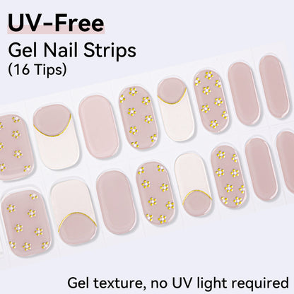 UV-Free Gel Nail Strips - Real Gel Texture (Classic Edition 16 Tips)