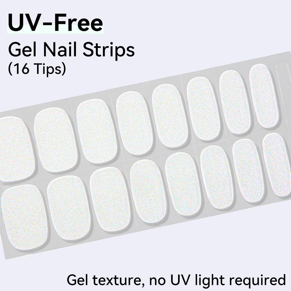 UV-Free Gel Nail Strips - Real Gel Texture (Classic Edition 16 Tips)