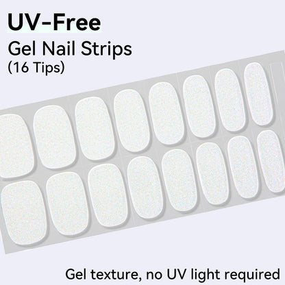 UV-Free Gel Nail Strips - Real Gel Texture (Classic Edition 16 Tips)