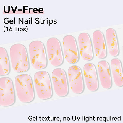 UV-Free Gel Nail Strips - Real Gel Texture (Classic Edition 16 Tips)
