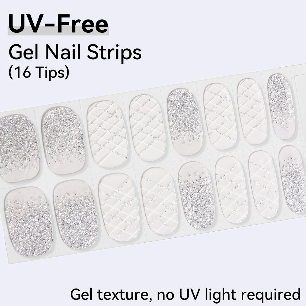 UV-Free Gel Nail Strips - Real Gel Texture (Classic Edition 16 Tips)