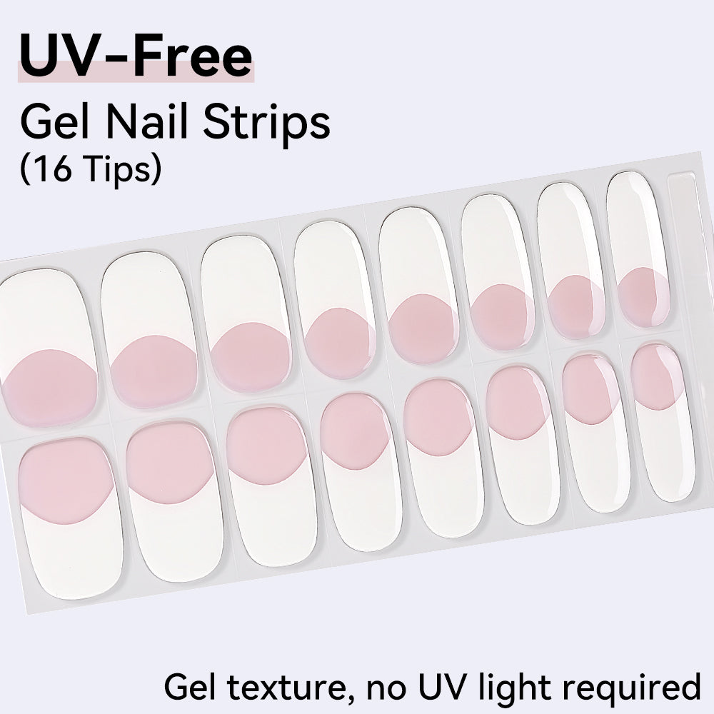 UV-Free Gel Nail Strips - Real Gel Texture (Classic Edition 16 Tips)