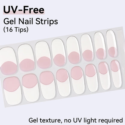 UV-Free Gel Nail Strips - Real Gel Texture (Classic Edition 16 Tips)