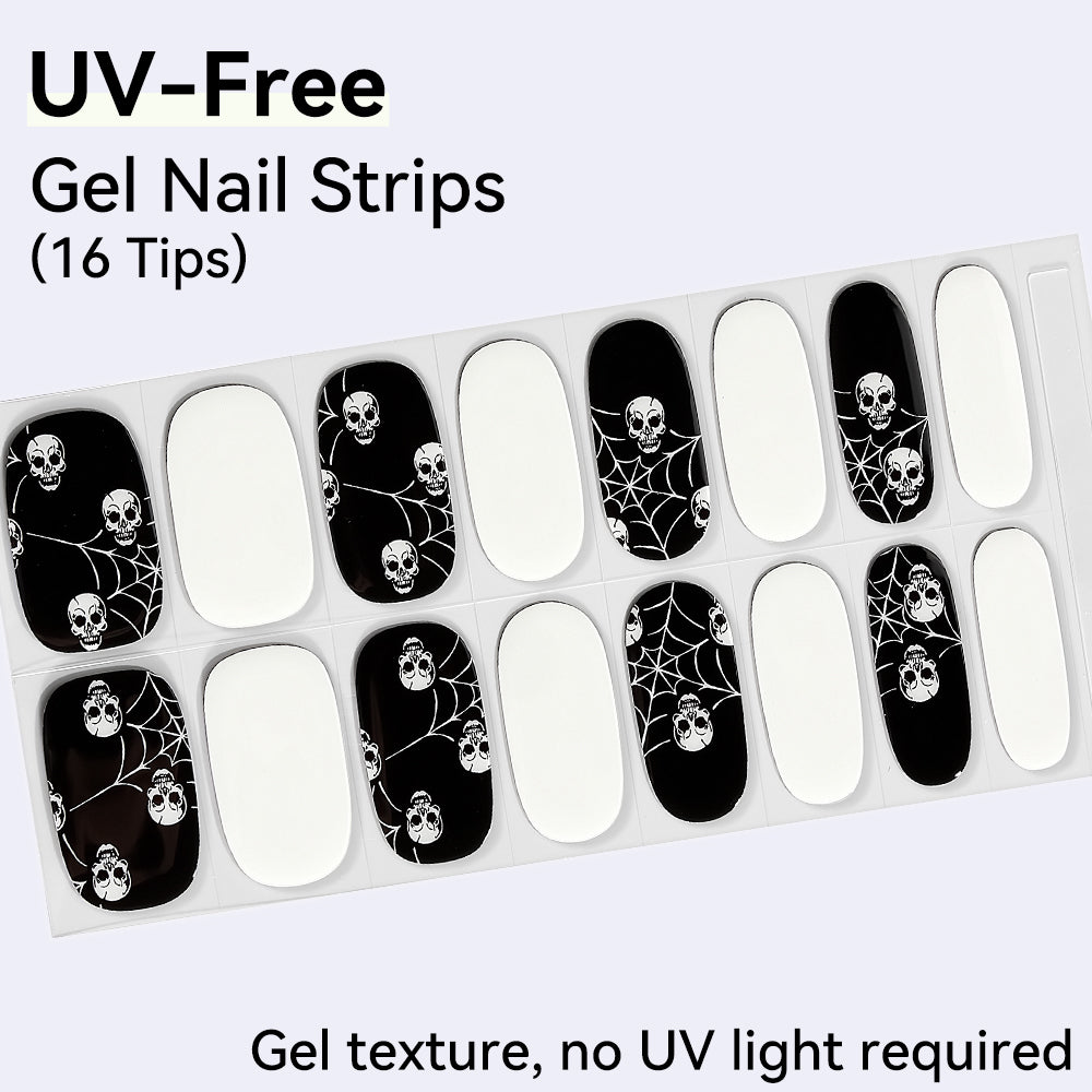 UV-Free Gel Nail Strips - Real Gel Texture (Classic Edition 16 Tips)