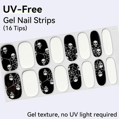 UV-Free Gel Nail Strips - Real Gel Texture (Classic Edition 16 Tips)