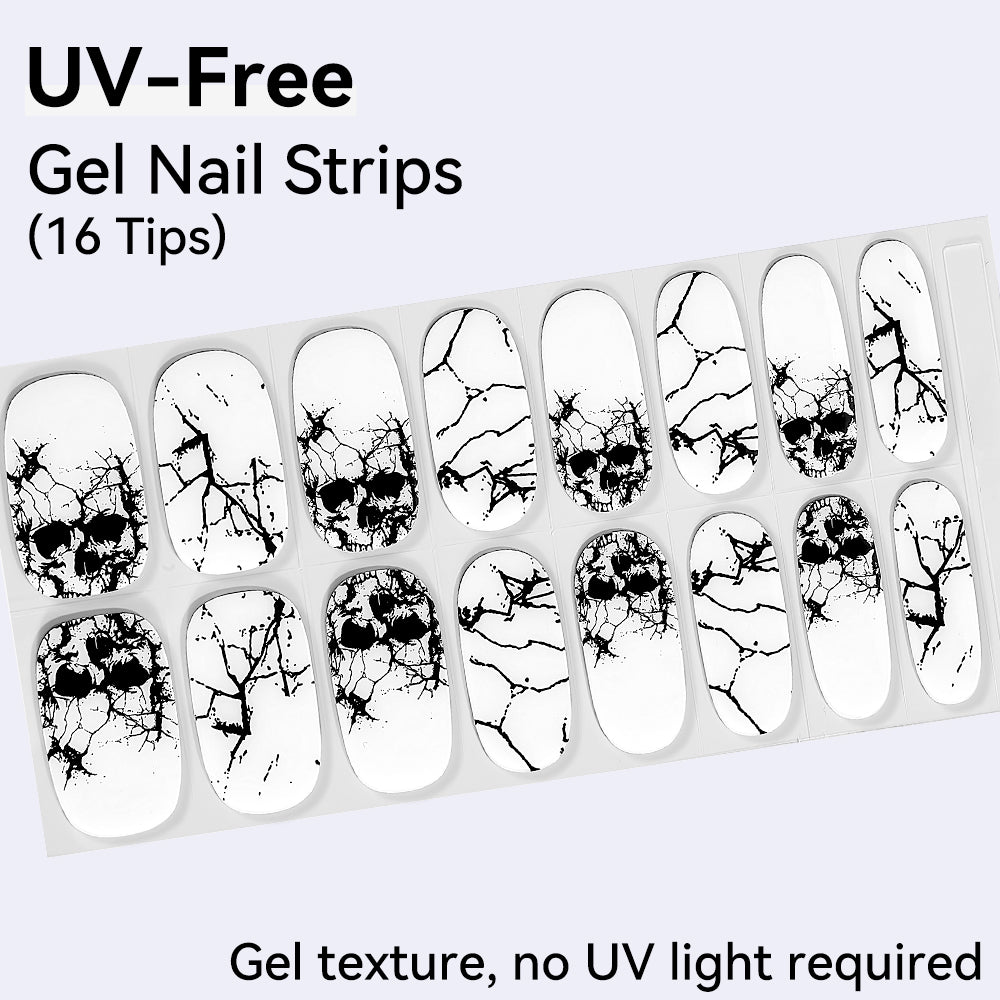 UV-Free Gel Nail Strips - Real Gel Texture (Classic Edition 16 Tips)