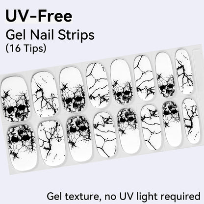 UV-Free Gel Nail Strips - Real Gel Texture (Classic Edition 16 Tips)
