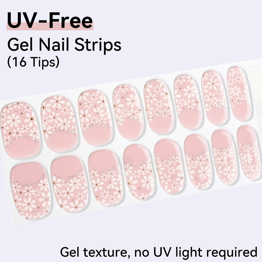 UV-Free Gel Nail Strips - Real Gel Texture (Classic Edition 16 Tips)