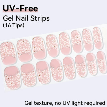UV-Free Gel Nail Strips - Real Gel Texture (Classic Edition 16 Tips)
