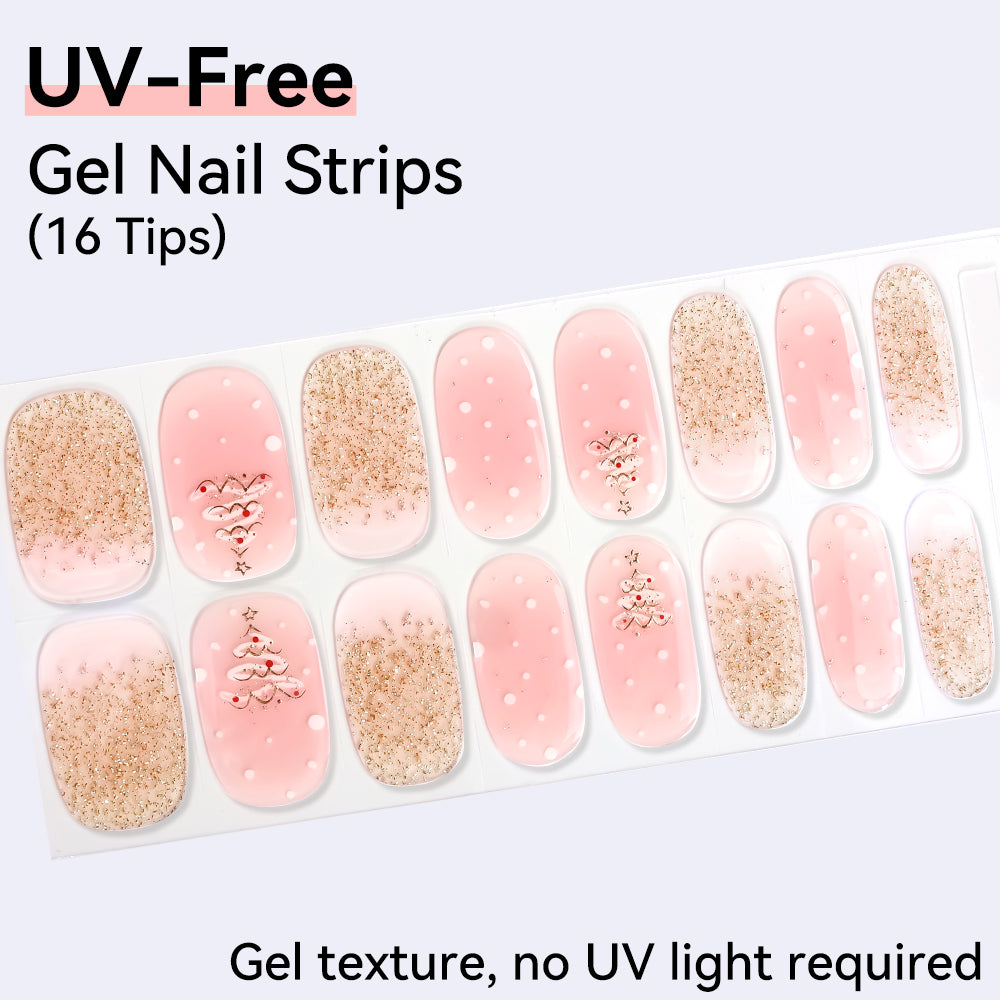 UV-Free Gel Nail Strips - Real Gel Texture (Classic Edition 16 Tips)