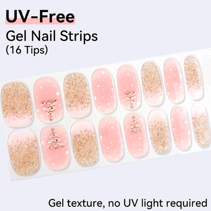 UV-Free Gel Nail Strips - Real Gel Texture (Classic Edition 16 Tips)