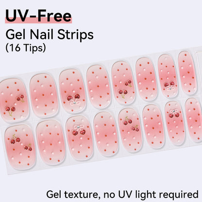 UV-Free Gel Nail Strips - Real Gel Texture (Classic Edition 16 Tips)