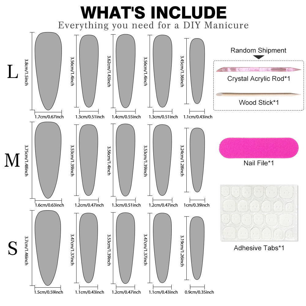 Luxury Handmade Press On Nails | Long Almond Cat Eye & Coffin Faux Nails Collection