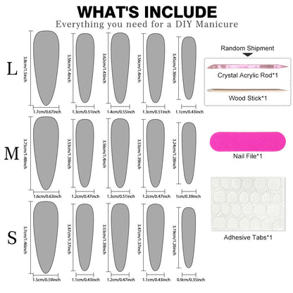 Luxury Handmade Press On Nails | Long Almond Cat Eye & Coffin Faux Nails Collection