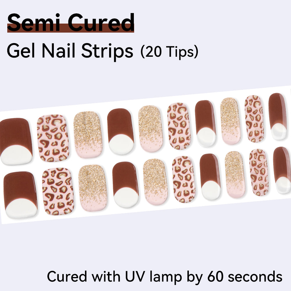 Semi-Cured Gel Nail Strips - Precision Fit Series (20 Tips) - UV/LED lamp Required
