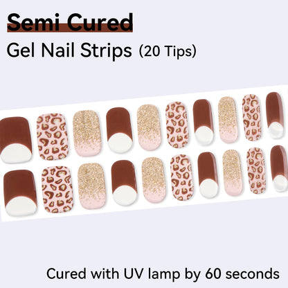 Semi-Cured Gel Nail Strips - Precision Fit Series (20 Tips) - UV/LED lamp Required