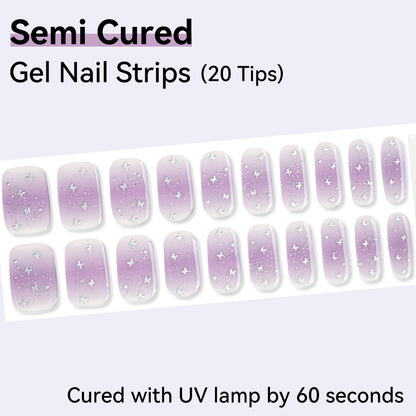 Semi-Cured Gel Nail Strips - Precision Fit Series (20 Tips) - UV/LED lamp Required