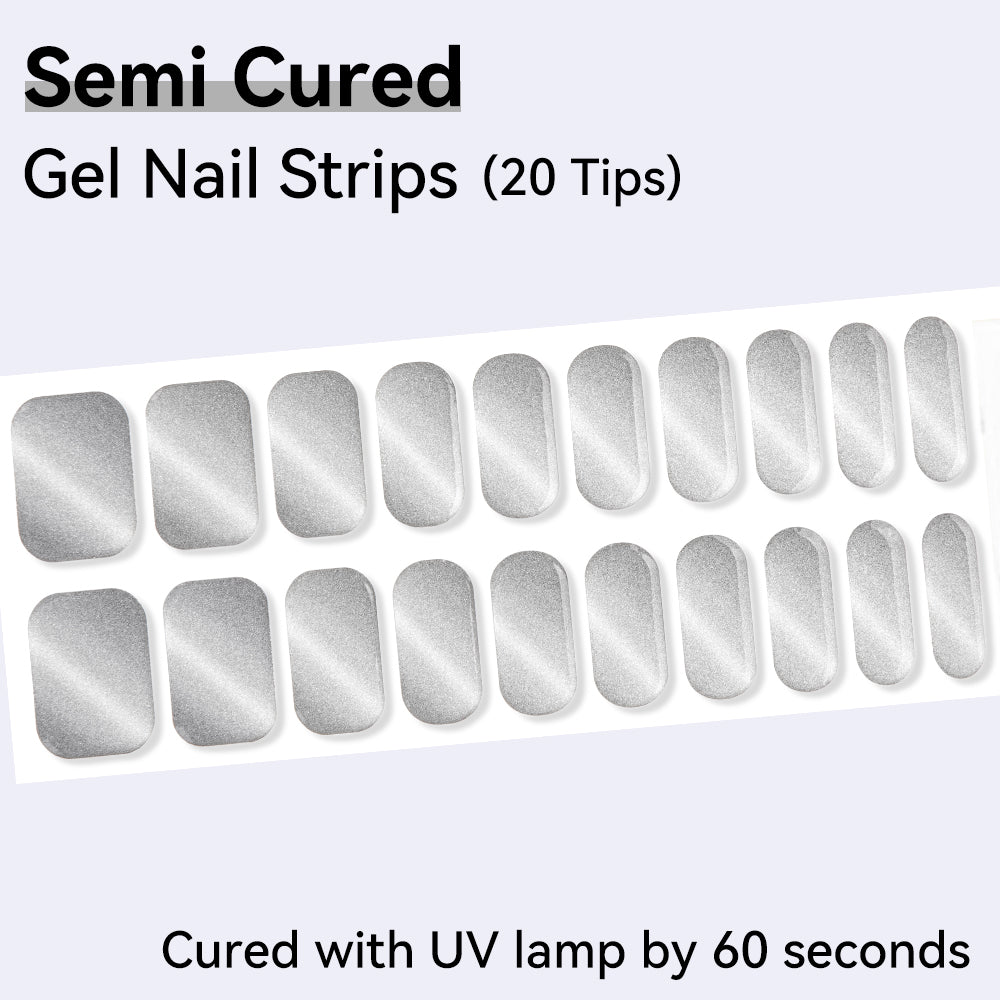 Semi-Cured Gel Nail Strips - Precision Fit Series (20 Tips) - UV/LED lamp Required