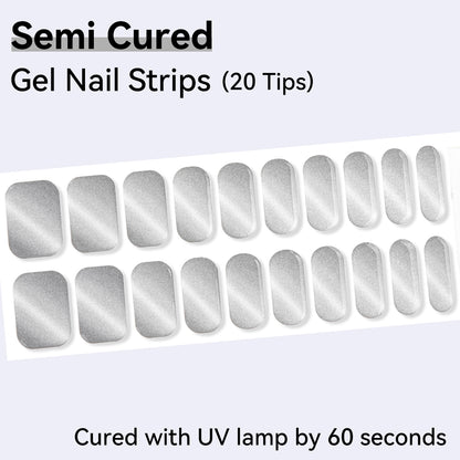 Semi-Cured Gel Nail Strips - Precision Fit Series (20 Tips) - UV/LED lamp Required