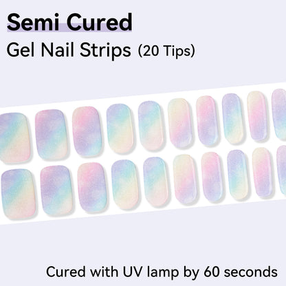 Semi-Cured Gel Nail Strips - Precision Fit Series (20 Tips) - UV/LED lamp Required