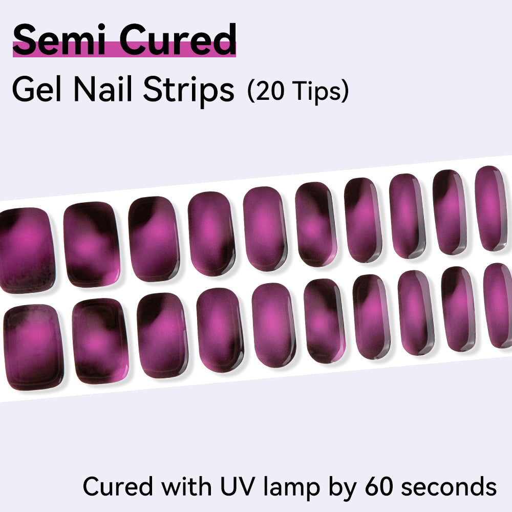 Semi-Cured Gel Nail Strips - Precision Fit Series (20 Tips) - UV/LED lamp Required