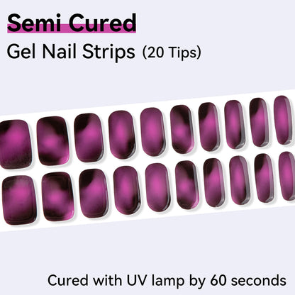 Semi-Cured Gel Nail Strips - Precision Fit Series (20 Tips) - UV/LED lamp Required