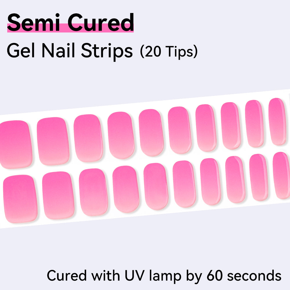 Semi-Cured Gel Nail Strips - Precision Fit Series (20 Tips) - UV/LED lamp Required