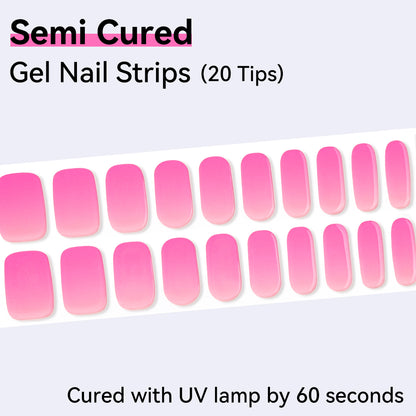 Semi-Cured Gel Nail Strips - Precision Fit Series (20 Tips) - UV/LED lamp Required