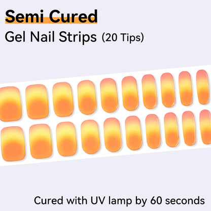 Semi-Cured Gel Nail Strips - Precision Fit Series (20 Tips) - UV/LED lamp Required