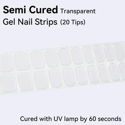Semi-Cured Gel Nail Strips - Precision Fit Series (20 Tips) - UV/LED lamp Required