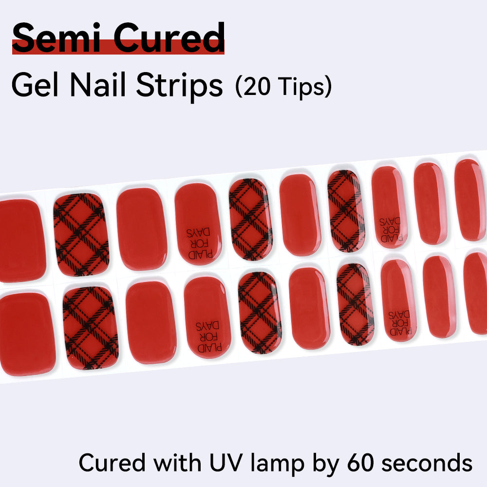 Semi-Cured Gel Nail Strips - Precision Fit Series (20 Tips) - UV/LED lamp Required
