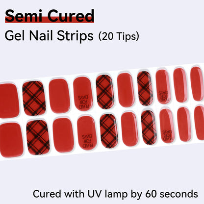 Semi-Cured Gel Nail Strips - Precision Fit Series (20 Tips) - UV/LED lamp Required