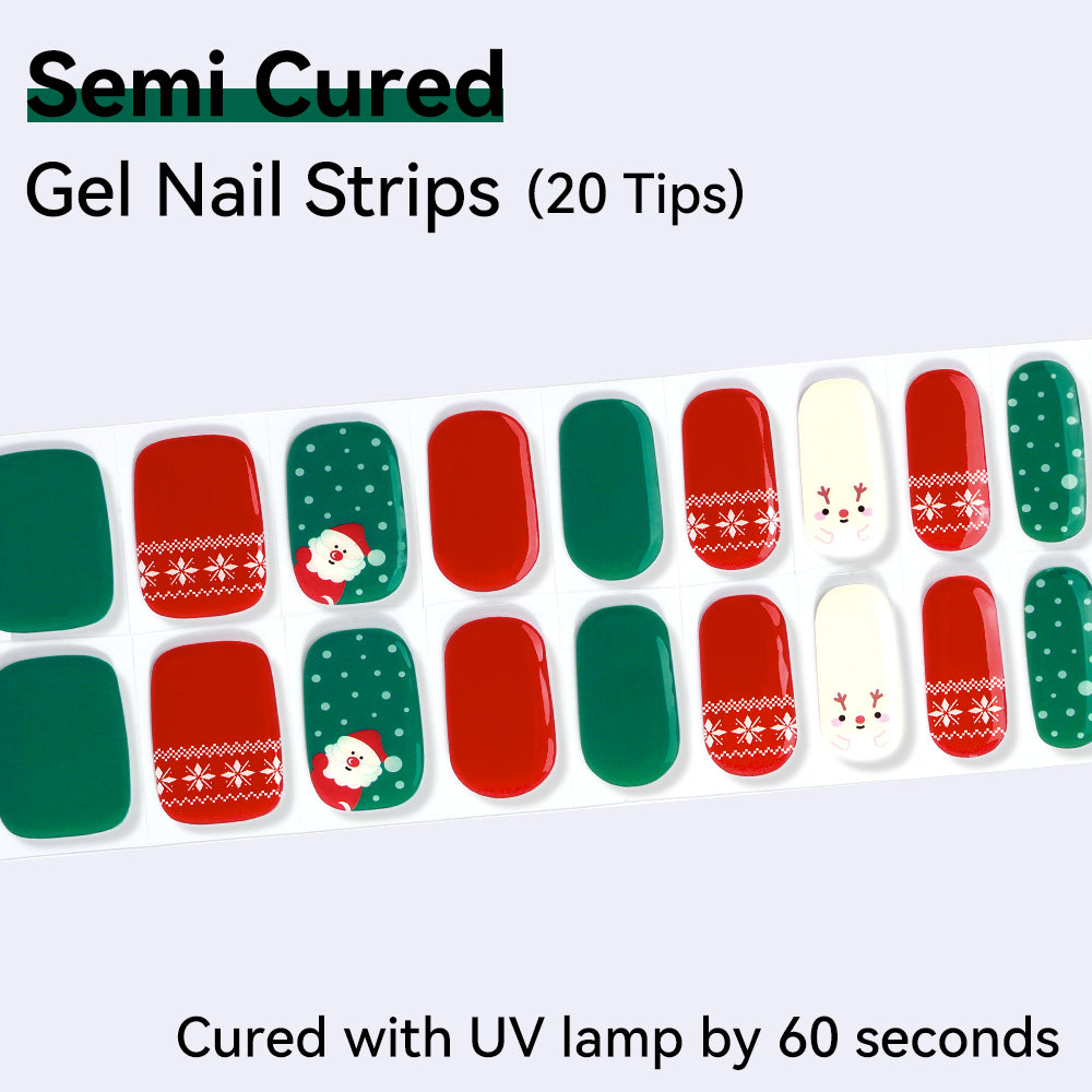 Semi-Cured Gel Nail Strips - Precision Fit Series (20 Tips) - UV/LED lamp Required
