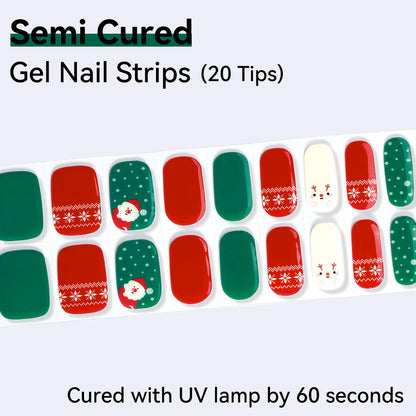 Semi-Cured Gel Nail Strips - Precision Fit Series (20 Tips) - UV/LED lamp Required