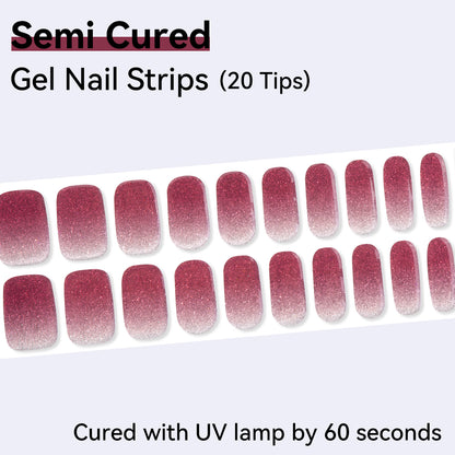 Semi-Cured Gel Nail Strips - Precision Fit Series (20 Tips) - UV/LED lamp Required