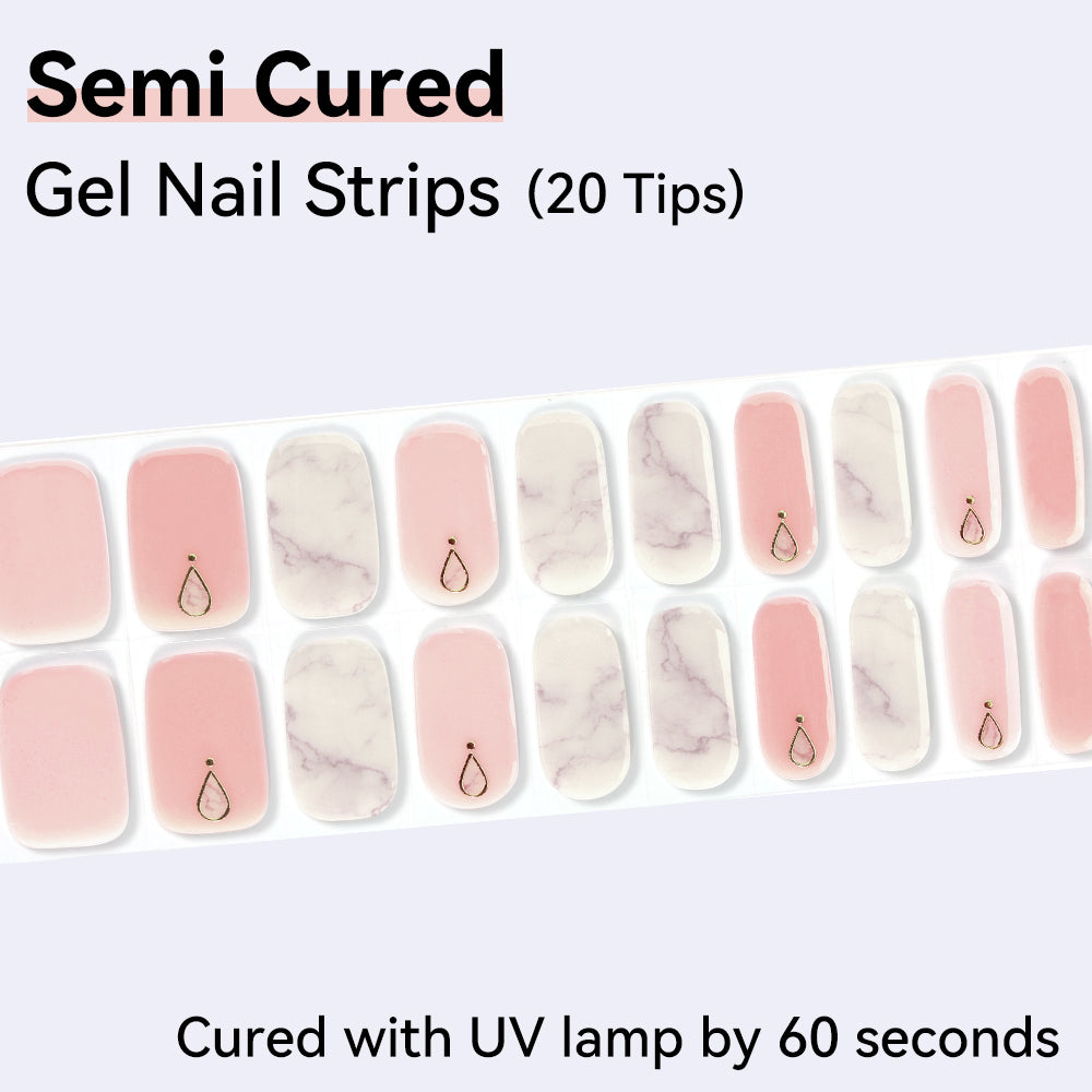 Semi-Cured Gel Nail Strips - Precision Fit Series (20 Tips) - UV/LED lamp Required