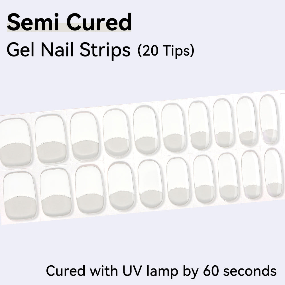 Semi-Cured Gel Nail Strips - Precision Fit Series (20 Tips) - UV/LED lamp Required
