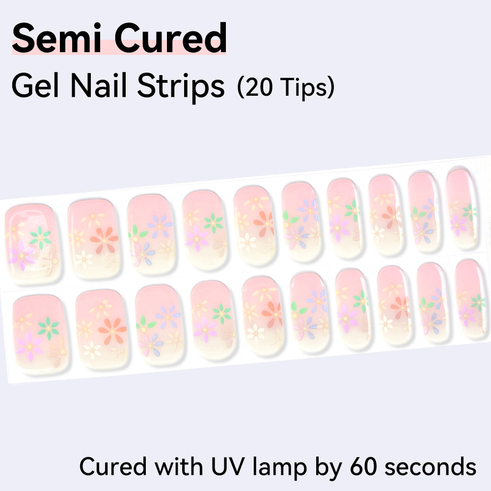 Semi-Cured Gel Nail Strips - Precision Fit Series (20 Tips) - UV/LED lamp Required