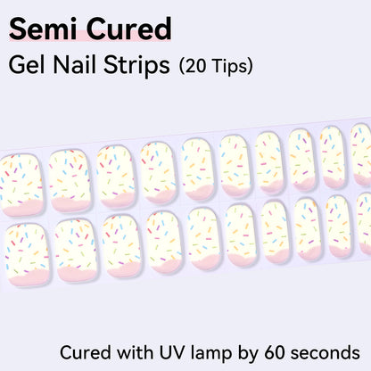 Semi-Cured Gel Nail Strips - Precision Fit Series (20 Tips) - UV/LED lamp Required