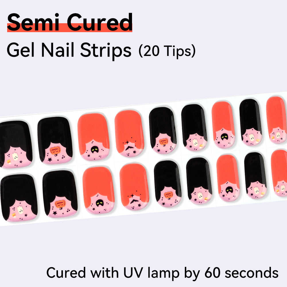Semi-Cured Gel Nail Strips - Precision Fit Series (20 Tips) - UV/LED lamp Required