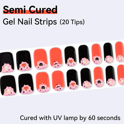 Semi-Cured Gel Nail Strips - Precision Fit Series (20 Tips) - UV/LED lamp Required