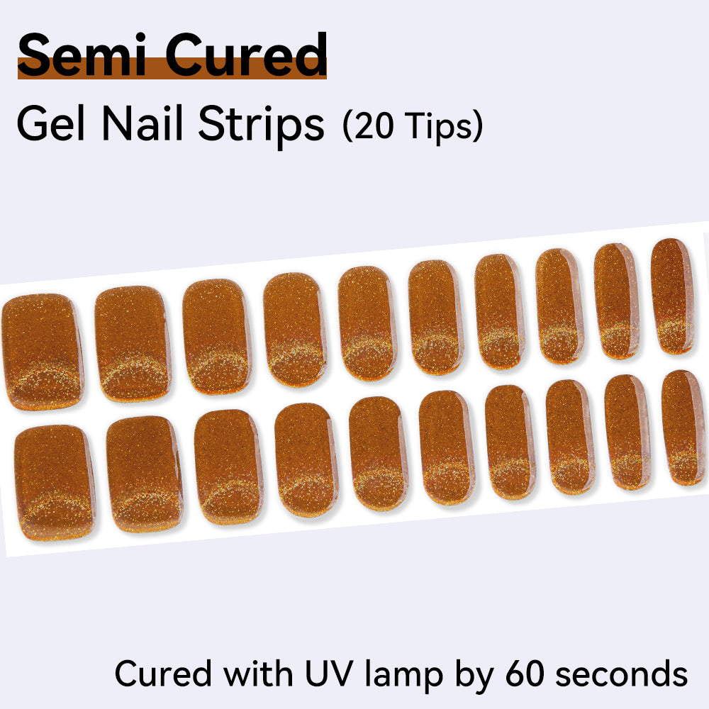 Semi-Cured Gel Nail Strips - Precision Fit Series (20 Tips) - UV/LED lamp Required